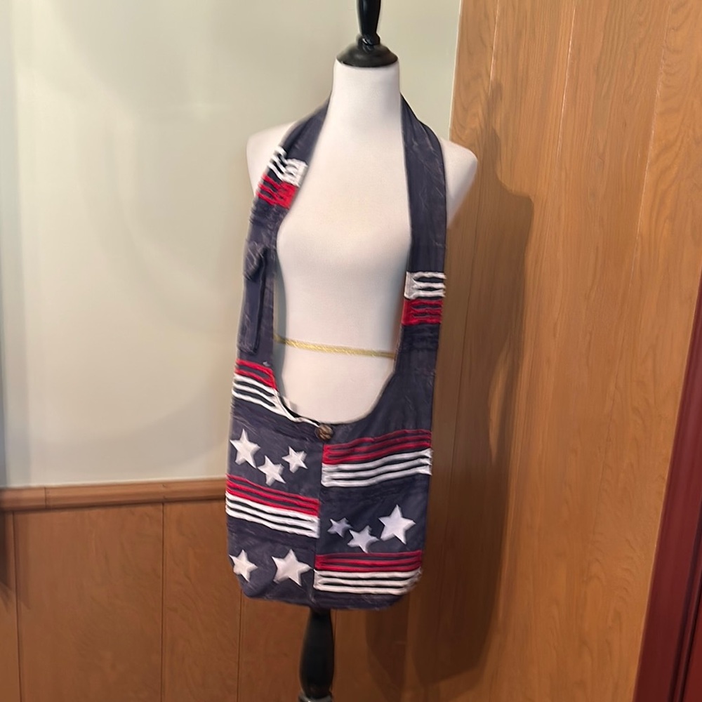 Stylish Blue and Red Women's Bag